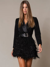 Blazer Dresses Turndown Collar Long Sleeves Women's Clothing Mini Dresses